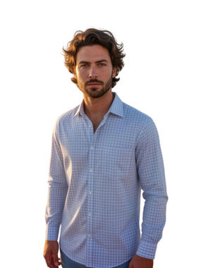 Jos. A. Bank Stretch 1905 Brrr Comfort Blue Button-Down Dress Shirt